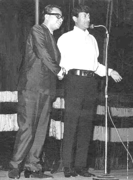 R D Burman with Dev Anand