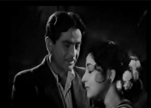 A despairing Sahir still holding on to the dream tenaciously – some day perhaps the dawn of redemption will shine on the suffering humanity! (Raj Kapoor and Mala Sinha in Phir Subah Hogi)