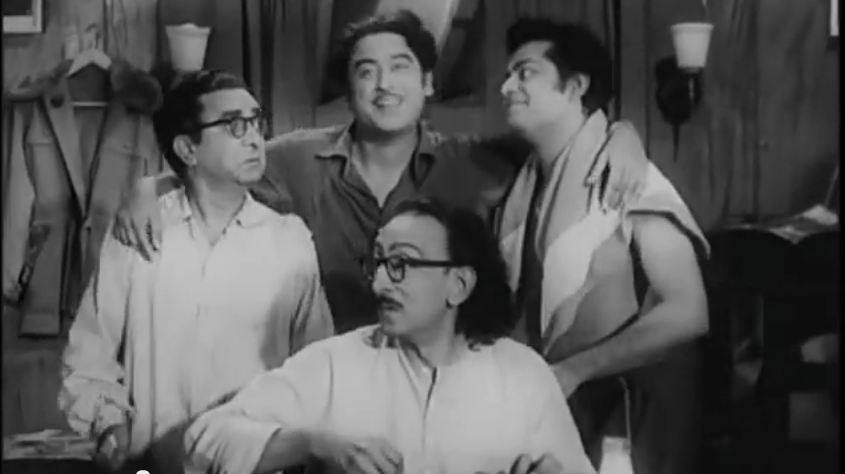 Sunder, Kishore Kumar, Kundan and Krishan Kant in Naughty Boy 