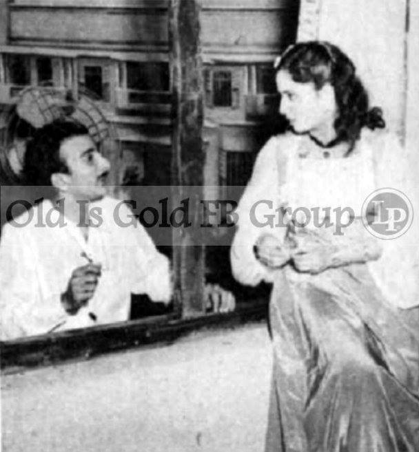 Raj Khosla directing Geeta Bali in Milaap (1954)