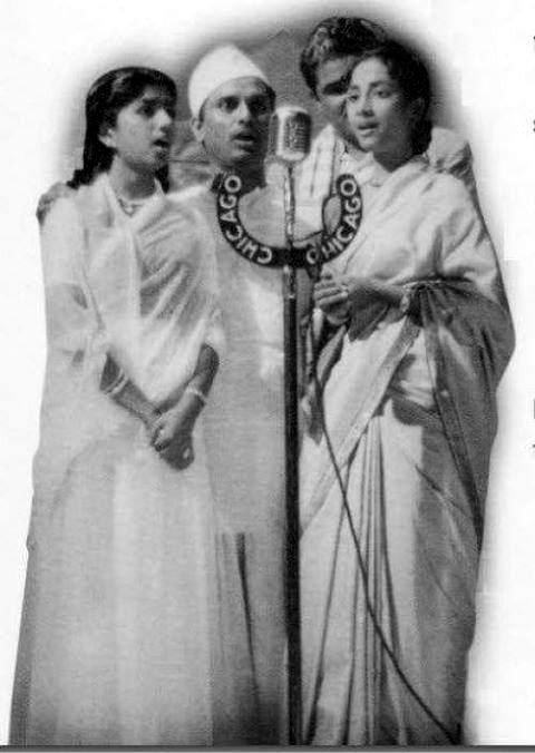 Geeta Dutt, Anil Biswas and Lata Mangeshkar