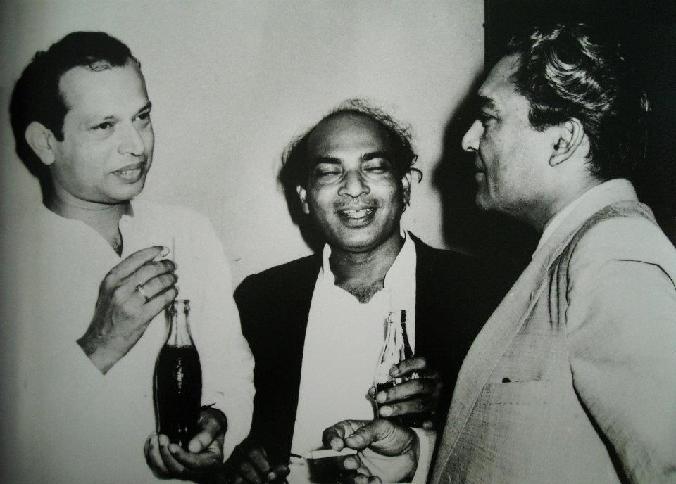 Tapan Sinha with Ashok Kumar & Ali Akbar Khan