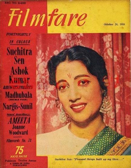 The Filmfare cover featured Suchitra Sen