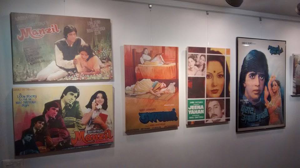 Posters of Basu Chatterji's films on display at the exhibition
