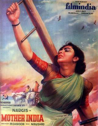 Mother India on the cover of FilmIndia, dated July, 1957
