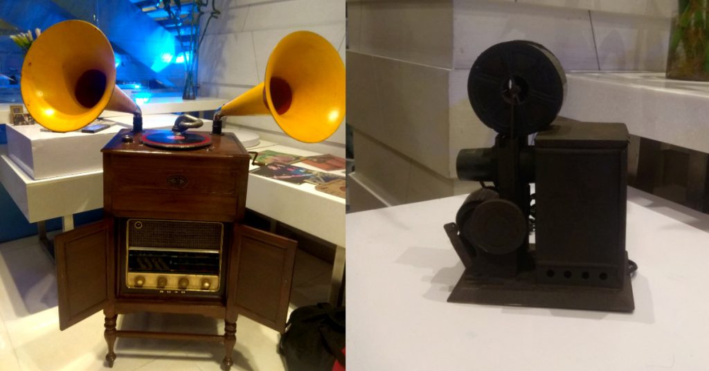 vintage gramophone, radio and film editing machine - Silhouette Magazine