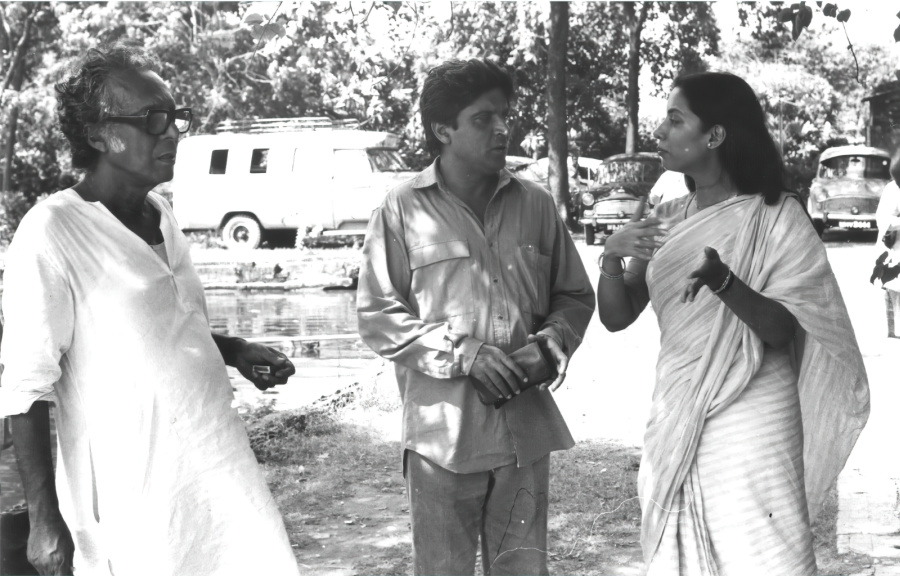 Mrinal Sen with Javed Akhtar and Shabana Azmi