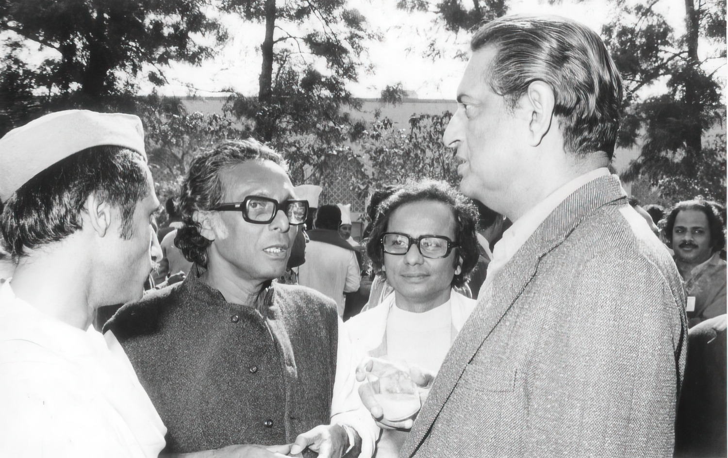 Mrinal Sen with Satyajit Ray and Indore Sen