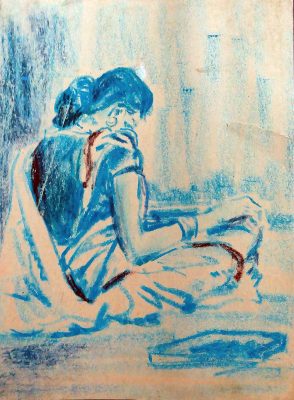 Reading: Painting by Jyoti Chowdhury