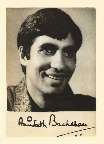 Amitabh Bachchan's signed Fan mail postcard 1970
