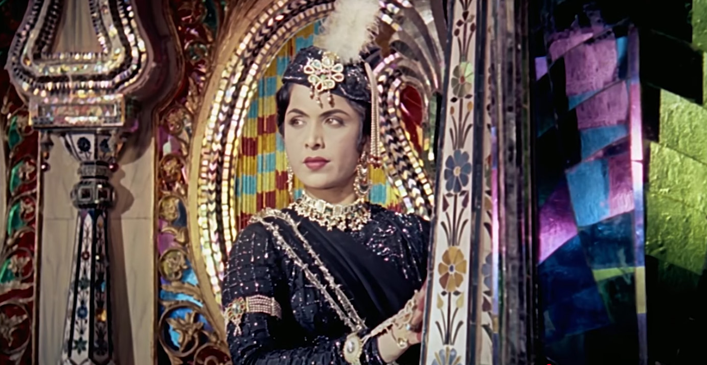 Bahar (Nigar Sultana) watches as Anarkali is being led away