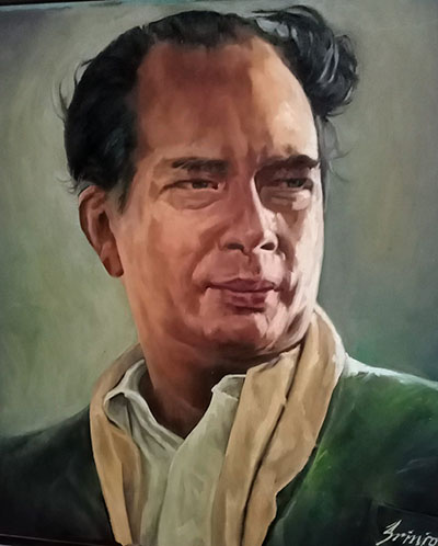 Portrait of Bimal Roy by Srinjoy Gangopadhyay 2009 