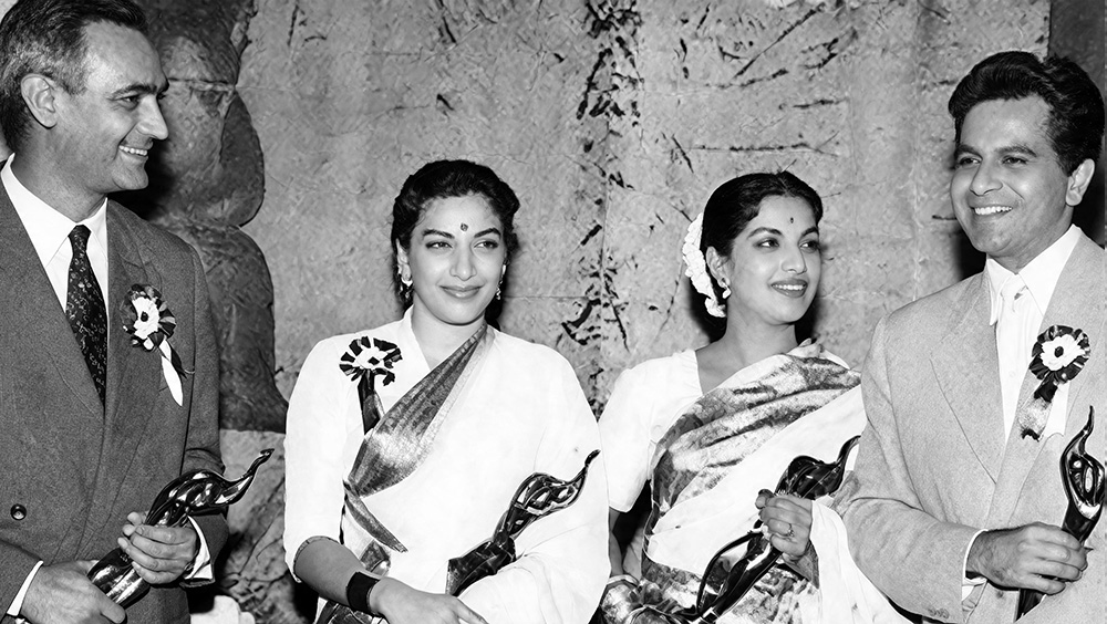 OP Nayyar with Nargis, Shyama and Dilip Kumar