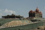 The Vivekananda Rock looked imposing as we stood in a long queue to get tickets for the ferry.