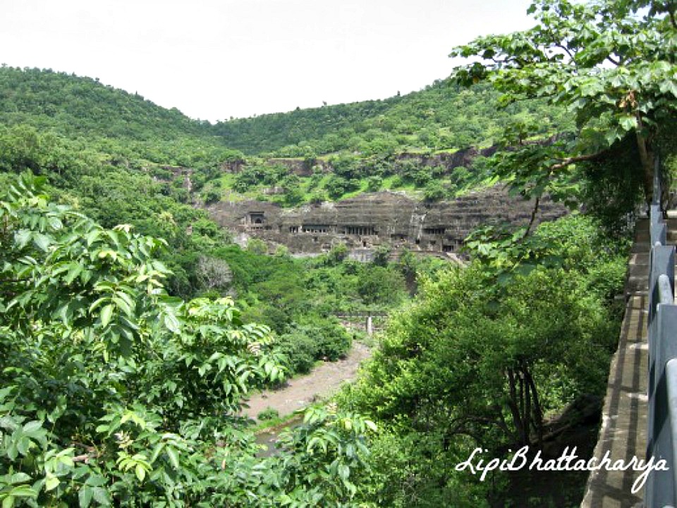 Ajanta Caves - View from right side