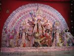 Maa Durga in resplendent silver finery