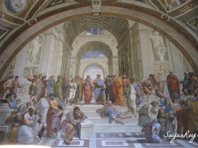 The School of Athens by Raphael at St Peter's Basilica