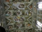 The frescos of the ceiling of the Sistine Chapel, painted by Michaelangelo