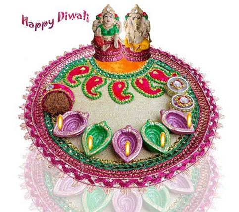 Creativity Centre Diwali Pooja Thali with Laxmi Ganesh
