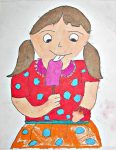 Girl Eating Icecream (Art By Kids)
