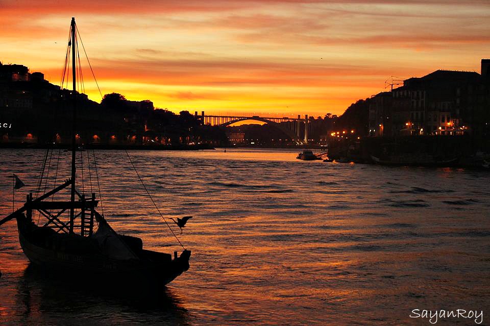 sunset at  Porto, Portugal