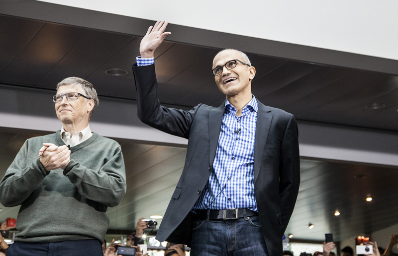 Bill Gates and Satya Nadella
