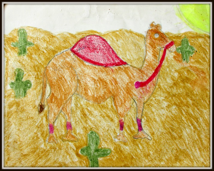 (oil pastels painting by children)