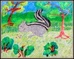 Squirrel (Oil Pastels Painting by Children)