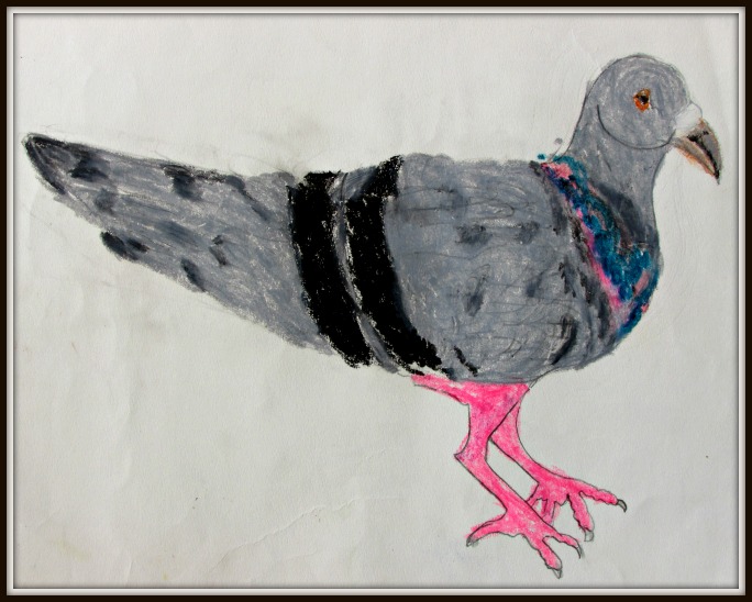 Painting A Pigeon (art by kids)