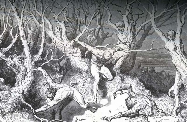 Forest of Suicides (Pic: Illustration by Gustave Doré, Danshort.com)
