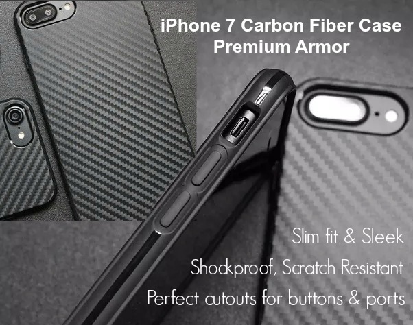 iPhone 7 case black carbon fiber