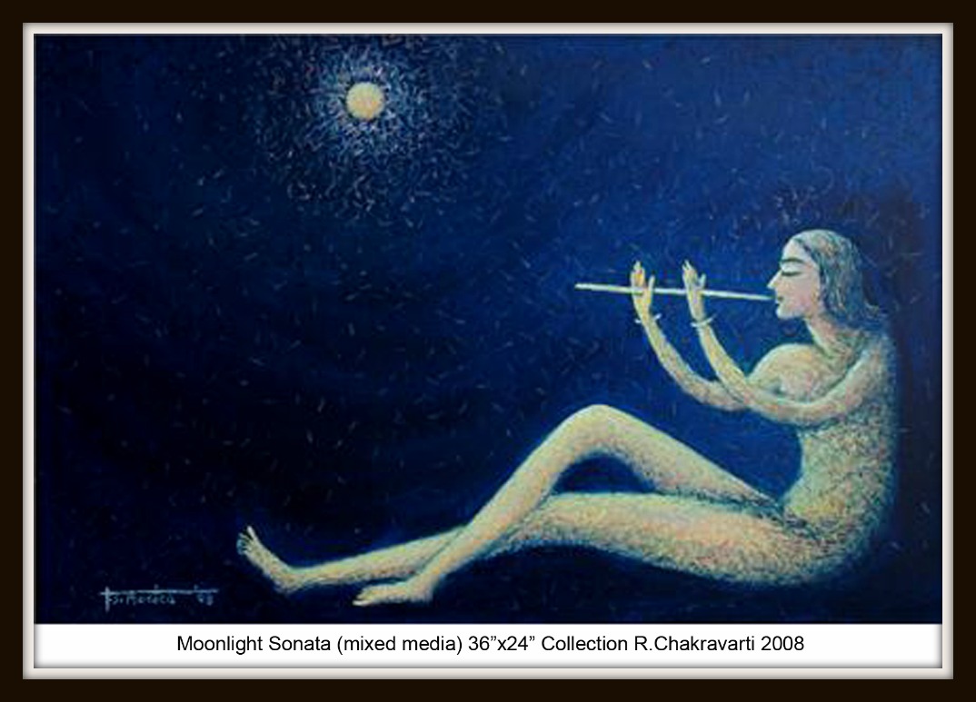 Monica Talukdar moonlight sonata mixed media