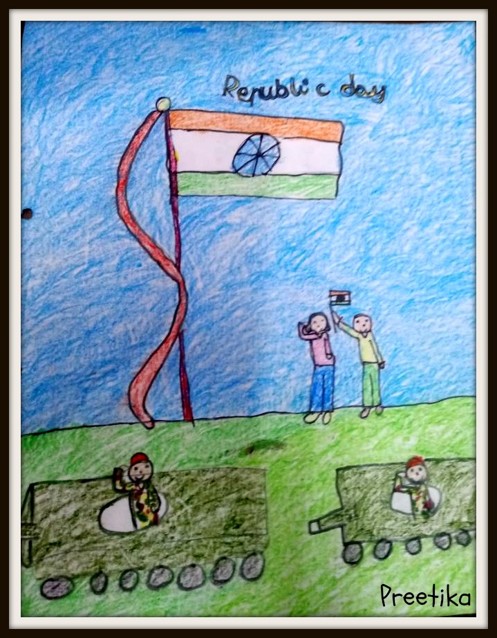 Republic Day art by kids