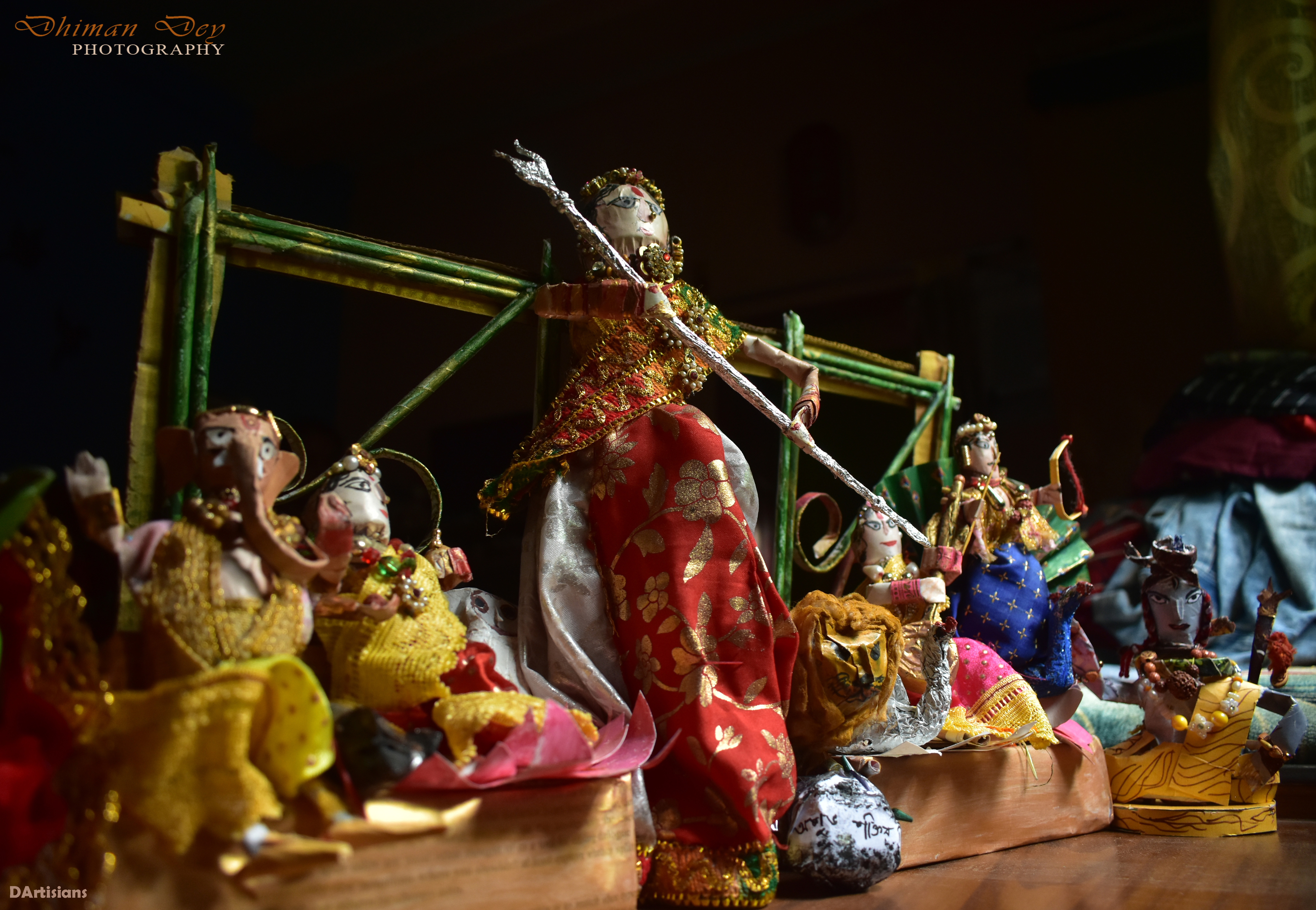 A Durga idol made of Scraps