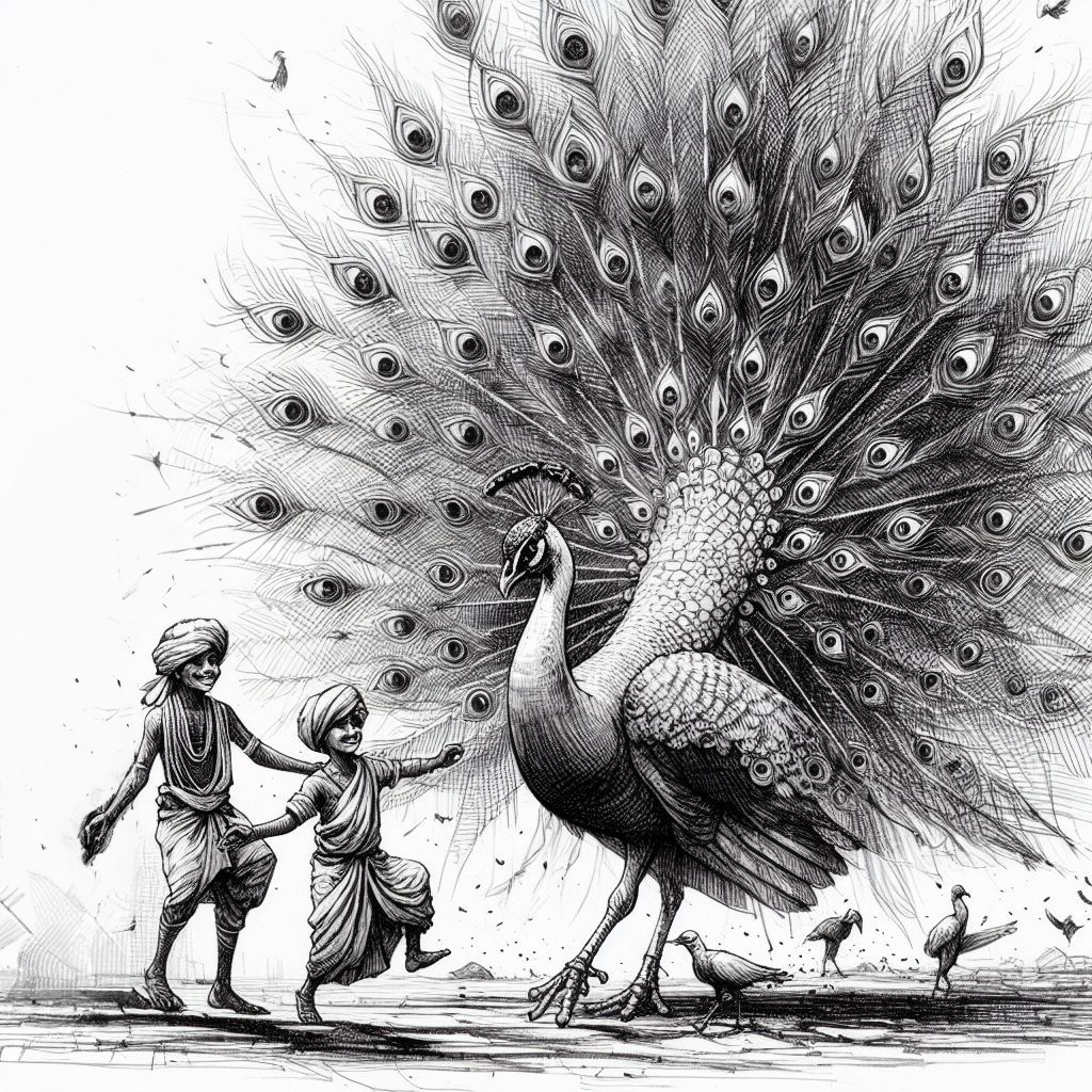 peacock and children short story
