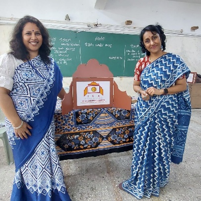 Seema Karanth and Ramya Srinidhi during the Be a Kamishibai initiative